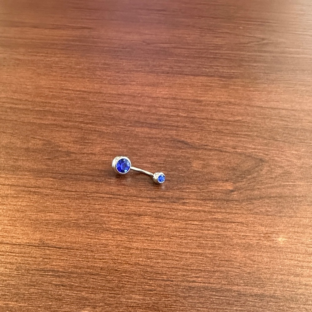 Royal Blue Belly Button Ring